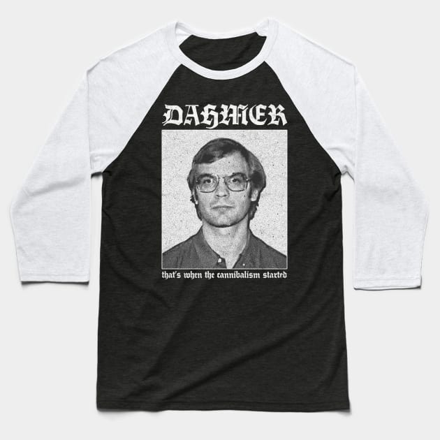 Jeffery Dahmer †††† 90s Style Nihilism Design Baseball T-Shirt by unknown_pleasures